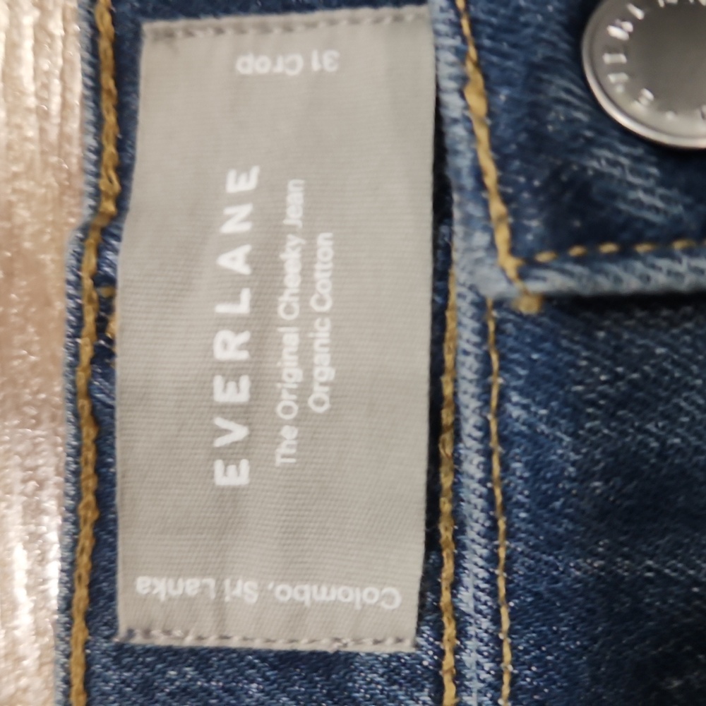 Everlane Ecocore Sustainable Cheeky Jean Organic Cotton Ankle Straight Preppy 31 - Picture 4 of 5